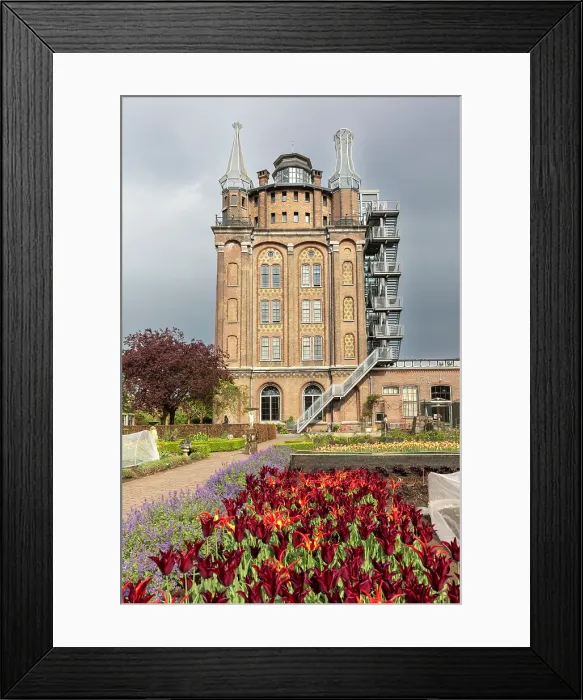 Framed Print : Villa Augustus Hotel & restaurant, Old water tower, Dordrecht, South Holland, Netherlands Framed Print : Villa Augustus Hotel & restaurant, Old water tower, Dordrecht, South Holland, Netherlands