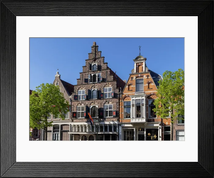 Framed Print : Gabled Dutch houses, Alkmaar, North Holland, Netherlands Framed Print : Gabled Dutch houses, Alkmaar, North Holland, Netherlands