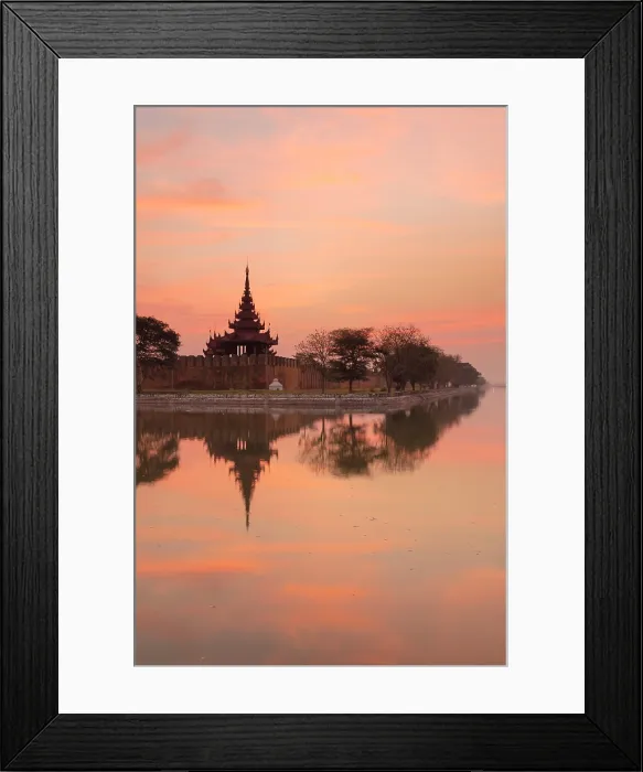Framed Print : Royal Palace at dawn, Mandalay, Myanmar (Burma), Asia Framed Print : Royal Palace at dawn, Mandalay, Myanmar (Burma), Asia