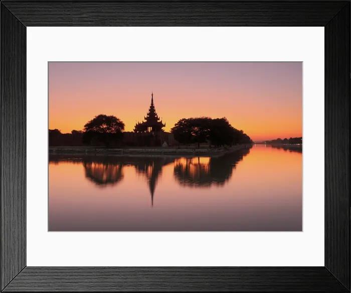 Framed Print : Royal Palace at dawn, Mandalay, Myanmar (Burma), Asia Framed Print : Royal Palace at dawn, Mandalay, Myanmar (Burma), Asia