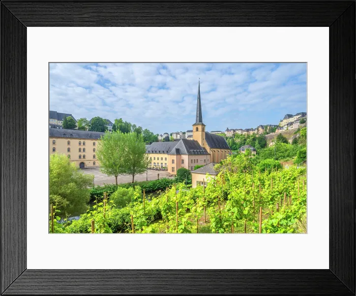 Framed Print : Alzette valley with Neumunster abbey, Luxembourg Framed Print : Alzette valley with Neumunster abbey, Luxembourg