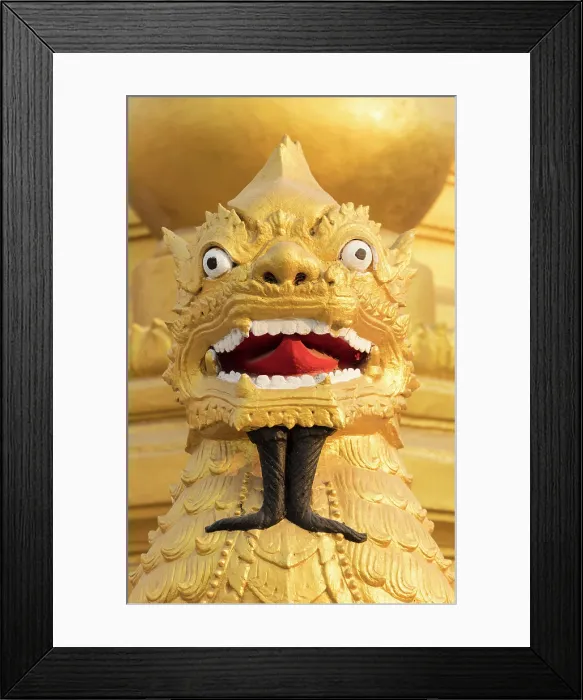 Framed Print : Golden dragon on a temple, Bagan, Myanmar (Burma), Asia Framed Print : Golden dragon on a temple, Bagan, Myanmar (Burma), Asia