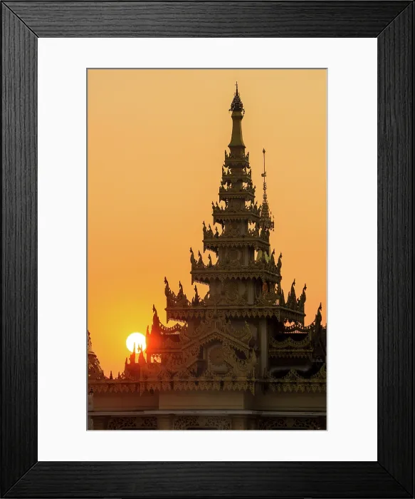 Framed Print : Shwezigon Pagoda at sunset, Bagan, Myanmar (Burma), Asia Framed Print : Shwezigon Pagoda at sunset, Bagan, Myanmar (Burma), Asia