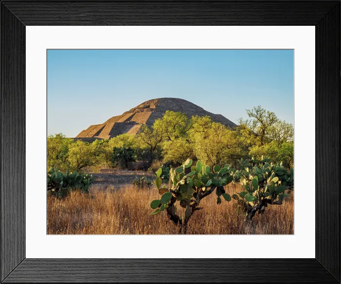 Framed Print : Pyramid of the Moon at sunset, Teotihuacan, Mexico State, Mexico