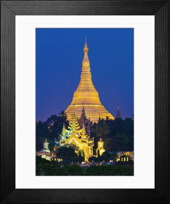 Framed Print : The great golden stupa at night, Shwedagon Paya (Shwedagon Pagoda), Yangon (Rangoon), Myanmar (Burma), Asia Framed Print : The great golden stupa at night, Shwedagon Paya (Shwedagon Pagoda), Yangon (Rangoon), Myanmar (Burma), Asia