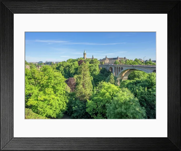 Framed Print : Petrusse Valley and Pont Adolphe, Luxembourg Framed Print : Petrusse Valley and Pont Adolphe, Luxembourg