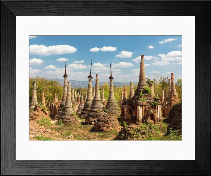 Framed Print : Ancient pagodas at Indein village, Taunggyi, near Inle Lake, Shan State, Myanmar (Burma), Asia Framed Print : Ancient pagodas at Indein village, Taunggyi, near Inle Lake, Shan State, Myanmar (Burma), Asia