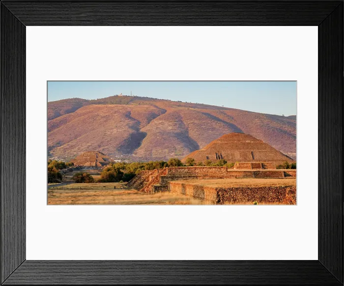 Framed Print : Teotihuacan Archaeological Site at sunset, Mexico State, Mexico Framed Print : Teotihuacan Archaeological Site at sunset, Mexico State, Mexico