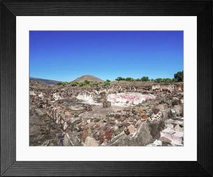 Framed Print : View over West Plaza towards the Pyramid of the Sun, Teotihuacan, Mexico State, Mexico Framed Print : View over West Plaza towards the Pyramid of the Sun, Teotihuacan, Mexico State, Mexico