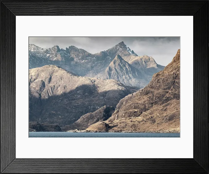 Framed Print : Sgurr nan Gillean and the Black Cuillin Hills from Elgol, Isle of Skye, Scotland, UK, February 2025 Framed Print : Sgurr nan Gillean and the Black Cuillin Hills from Elgol, Isle of Skye, Scotland, UK, February 2025