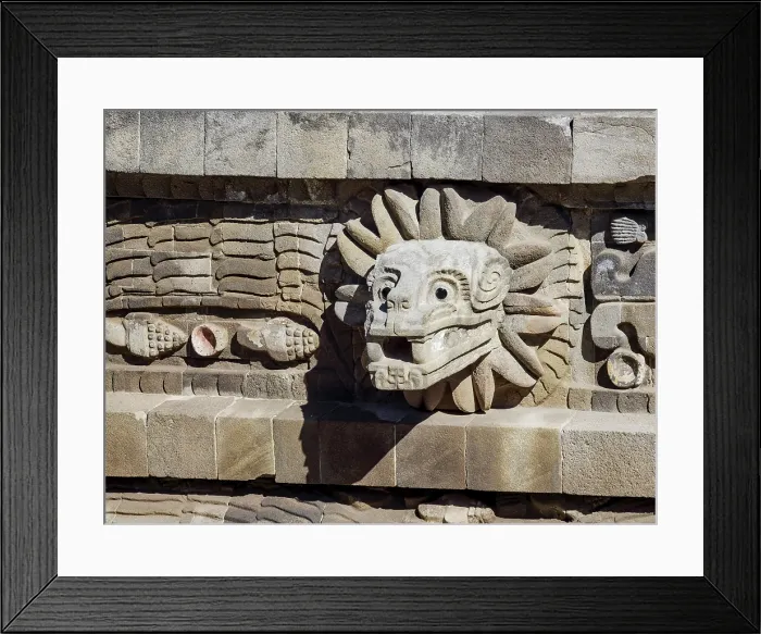 Framed Print : Temple of the Feathered Serpent, detailed view, The Citadel, Teotihuacan, Mexico State, Mexico Framed Print : Temple of the Feathered Serpent, detailed view, The Citadel, Teotihuacan, Mexico State, Mexico