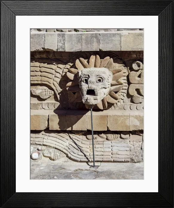 Framed Print : Temple of the Feathered Serpent, detailed view, The Citadel, Teotihuacan, Mexico State, Mexico Framed Print : Temple of the Feathered Serpent, detailed view, The Citadel, Teotihuacan, Mexico State, Mexico