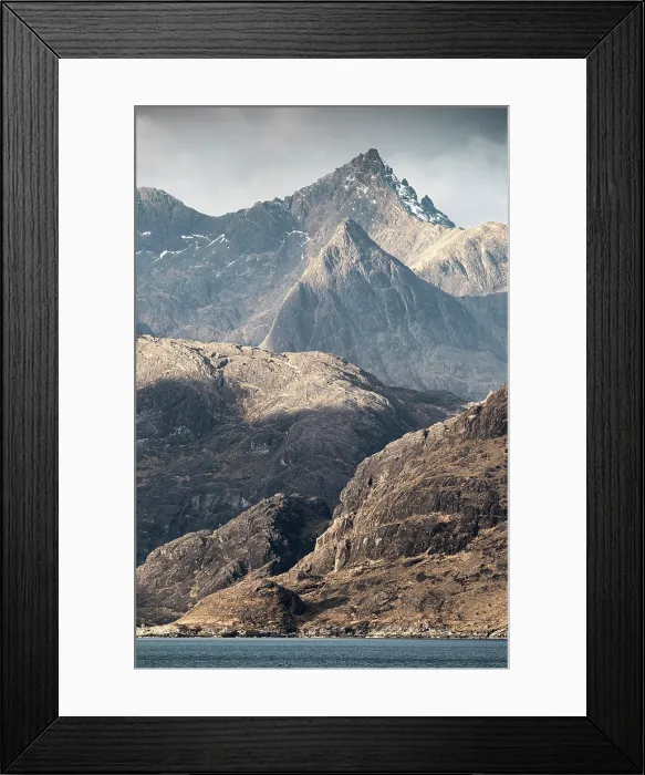 Framed Print : Sgurr nan Gillean and the Black Cuillin Hills from Elgol, Isle of Skye, Scotland, UK, February 2025 Framed Print : Sgurr nan Gillean and the Black Cuillin Hills from Elgol, Isle of Skye, Scotland, UK, February 2025