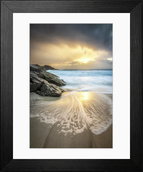 Framed Print : Sunset over Bay of Clachtoll, Assynt, Highlands Region, Scotland, UK, February 2025 Framed Print : Sunset over Bay of Clachtoll, Assynt, Highlands Region, Scotland, UK, February 2025