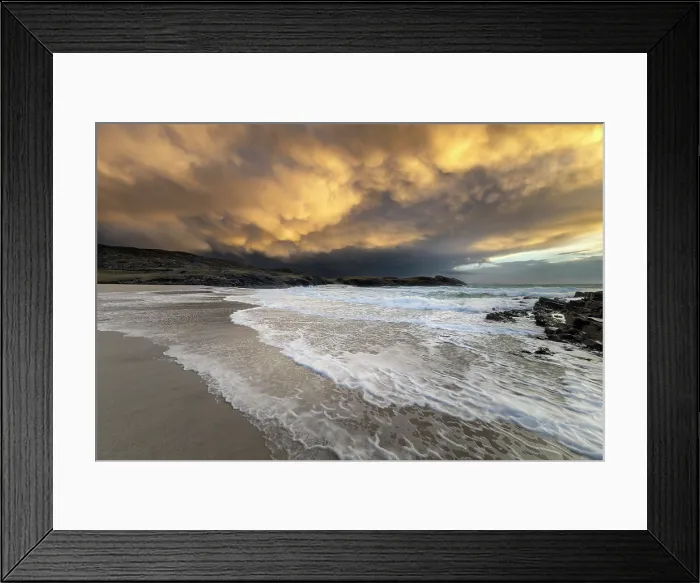 Framed Print : Mammatus clouds at sunset, Clachtoll Bay, Assynt, Highlands Region, Scotland, UK, February 2025 Framed Print : Mammatus clouds at sunset, Clachtoll Bay, Assynt, Highlands Region, Scotland, UK, February 2025