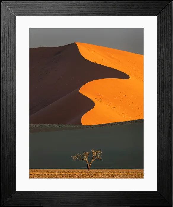 Framed Print : Towering orange sand dune with distinctive snaking ridge, Sossusvlei, Namib-Naukluft National Park, Namib Desert, Namibia Framed Print : Towering orange sand dune with distinctive snaking ridge, Sossusvlei, Namib-Naukluft National Park, Namib Desert, Namibia