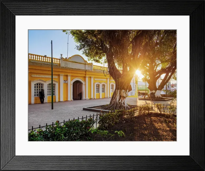 Framed Print : Main Square at sunset, Palenque, Chiapas State, Mexico Framed Print : Main Square at sunset, Palenque, Chiapas State, Mexico