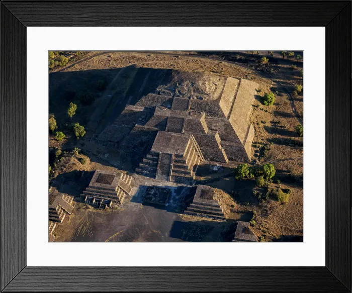 Framed Print : Pyramid of the Moon at sunrise, aerial view, Teotihuacan, Mexico State, Mexico Framed Print : Pyramid of the Moon at sunrise, aerial view, Teotihuacan, Mexico State, Mexico