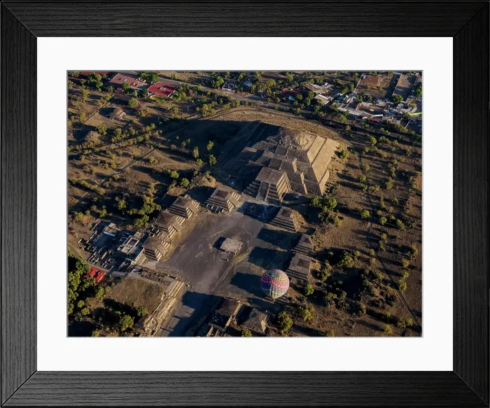 Framed Print : Avenue of the Dead and Pyramid of the Moon at sunrise, aerial view, Teotihuacan, Mexico State, Mexico Framed Print : Avenue of the Dead and Pyramid of the Moon at sunrise, aerial view, Teotihuacan, Mexico State, Mexico