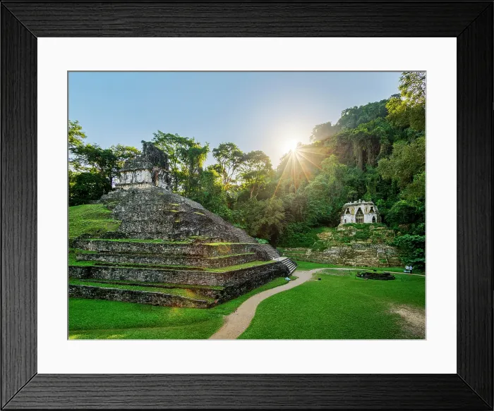 Framed Print : Temple of the Cross and Temple of the Foliated Cross, Palenque Archaeological Site, Palenque, Chiapas State, Mexico Framed Print : Temple of the Cross and Temple of the Foliated Cross, Palenque Archaeological Site, Palenque, Chiapas State, Mexico
