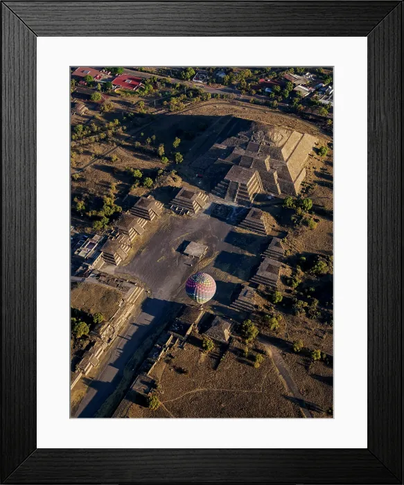 Framed Print : Avenue of the Dead and Pyramid of the Moon at sunrise, aerial view, Teotihuacan, Mexico State, Mexico Framed Print : Avenue of the Dead and Pyramid of the Moon at sunrise, aerial view, Teotihuacan, Mexico State, Mexico