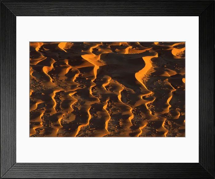 Framed Print : Aerial view of a pattern of golden sand dunes at sunrise, Sossusvlei, Namib-Naukluft National Park, Namib Desert, Namibia Framed Print : Aerial view of a pattern of golden sand dunes at sunrise, Sossusvlei, Namib-Naukluft National Park, Namib Desert, Namibia