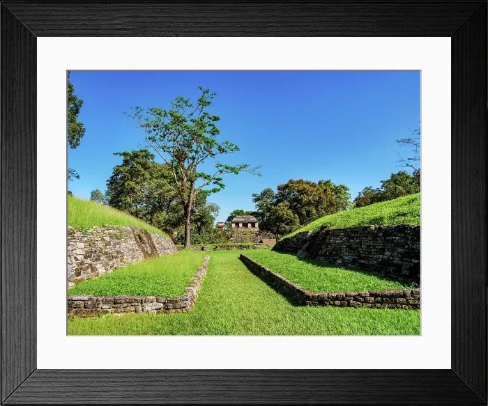 Framed Print : View over the Ball Court towards the North Group, Palenque Archaeological Site, Palenque, Chiapas State, Mexico Framed Print : View over the Ball Court towards the North Group, Palenque Archaeological Site, Palenque, Chiapas State, Mexico