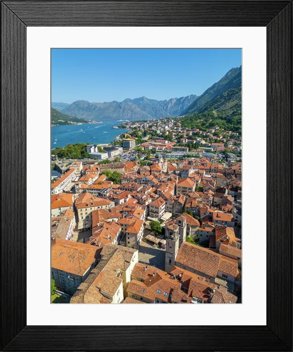 Framed Print : View over Kotor, Kotor Bay, Montenegro Framed Print : View over Kotor, Kotor Bay, Montenegro