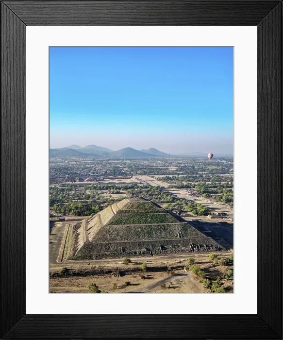Framed Print : Pyramid of the Sun and Avenue of the Dead at sunrise, aerial view, Teotihuacan, Mexico State, Mexico Framed Print : Pyramid of the Sun and Avenue of the Dead at sunrise, aerial view, Teotihuacan, Mexico State, Mexico