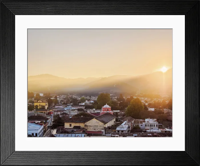 Framed Print : San Francisco de Asis Church and Arco del Carmen at sunrise, elevated view, San Cristobal de las Casas, Chiapas State, Mexico Framed Print : San Francisco de Asis Church and Arco del Carmen at sunrise, elevated view, San Cristobal de las Casas, Chiapas State, Mexico