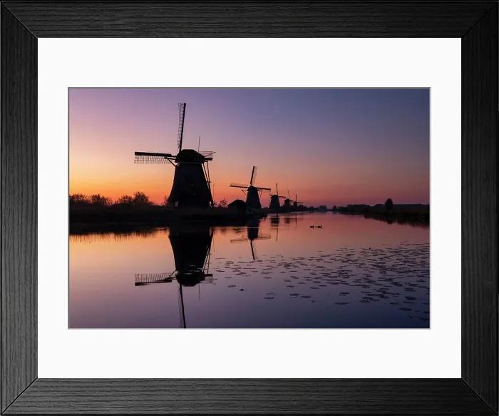 Framed Print : Kinderdijk at Sunrise, Holland, Netherlands Framed Print : Kinderdijk at Sunrise, Holland, Netherlands