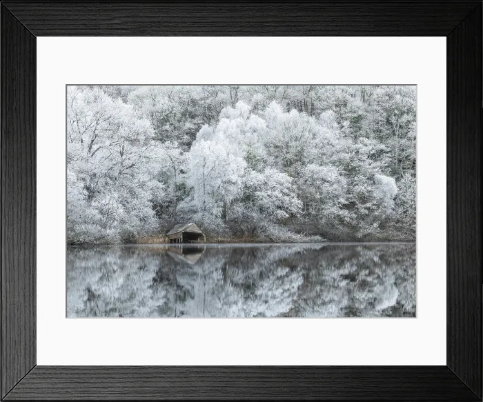 Framed Print : Hoar Frost reflected in Loch Ard, Loch Lommond and the Trossachs National Park, Stirlingshire, Scotland, UK, December 2024 Framed Print : Hoar Frost reflected in Loch Ard, Loch Lommond and the Trossachs National Park, Stirlingshire, Scotland, UK, December 2024