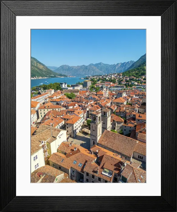 Framed Print : View over Kotor, Kotor Bay, Montenegro Framed Print : View over Kotor, Kotor Bay, Montenegro