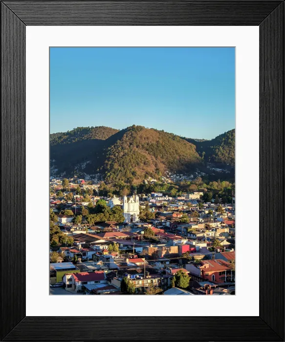 Framed Print : View towards the Santa Lucia Church at sunset, San Cristobal de las Casas, Chiapas State, Mexico Framed Print : View towards the Santa Lucia Church at sunset, San Cristobal de las Casas, Chiapas State, Mexico
