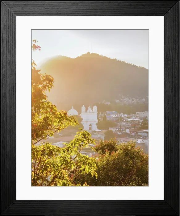 Framed Print : View towards the Santa Lucia Church at sunrise, San Cristobal de las Casas, Chiapas State, Mexico Framed Print : View towards the Santa Lucia Church at sunrise, San Cristobal de las Casas, Chiapas State, Mexico