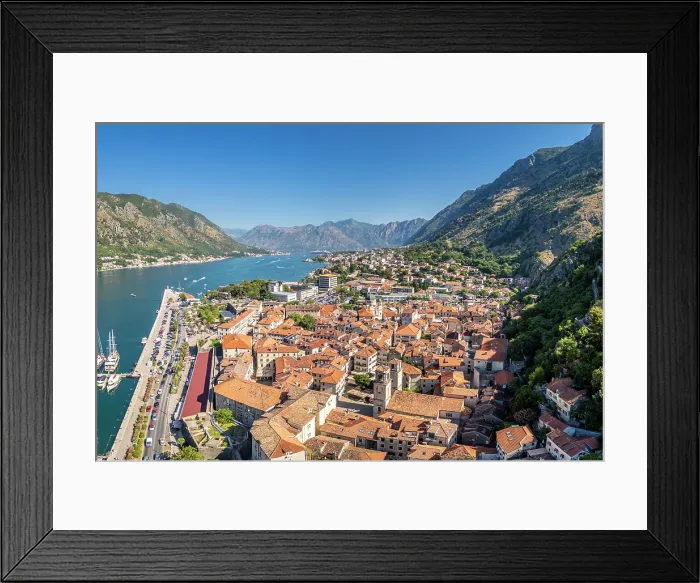 Framed Print : View over Kotor, Kotor Bay, Montenegro Framed Print : View over Kotor, Kotor Bay, Montenegro