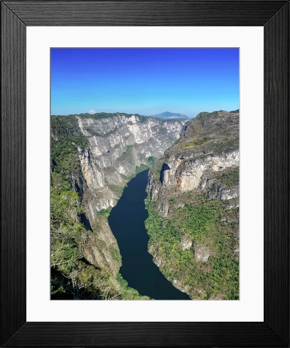 Framed Print : Sumidero Canyon, elevated view, Chiapas State, Mexico Framed Print : Sumidero Canyon, elevated view, Chiapas State, Mexico