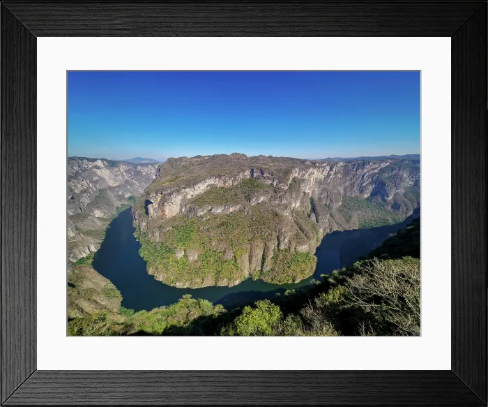 Framed Print : Sumidero Canyon, elevated view, Chiapas State, Mexico Framed Print : Sumidero Canyon, elevated view, Chiapas State, Mexico