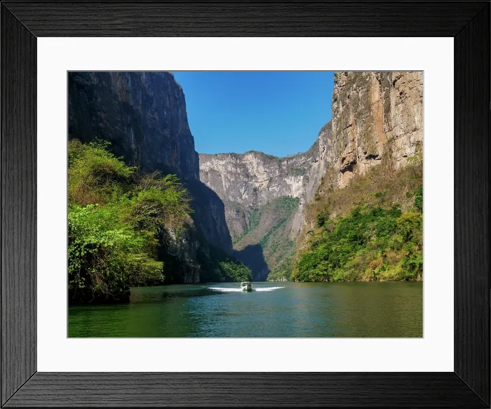 Framed Print : Boat Tour in Sumidero Canyon, Chiapas State, Mexico Framed Print : Boat Tour in Sumidero Canyon, Chiapas State, Mexico