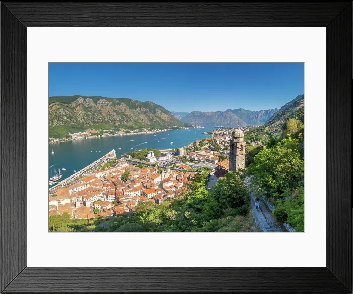 Framed Print : View over Kotor, Kotor Bay, Montenegro Framed Print : View over Kotor, Kotor Bay, Montenegro