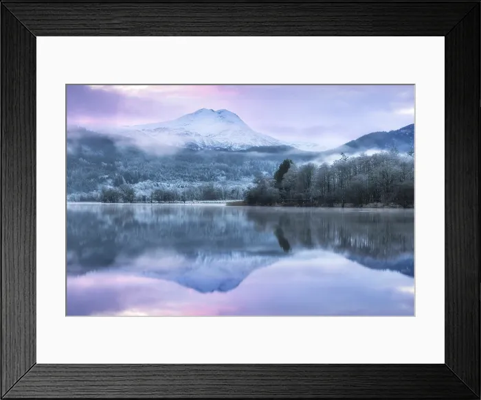 Framed Print : Ben Lomond at sunset reflected in Loch Ard, Loch Lommond and the Trossachs National Park, Stirlingshire, Scotland, UK, December 2024 Framed Print : Ben Lomond at sunset reflected in Loch Ard, Loch Lommond and the Trossachs National Park, Stirlingshire, Scotland, UK, December 2024
