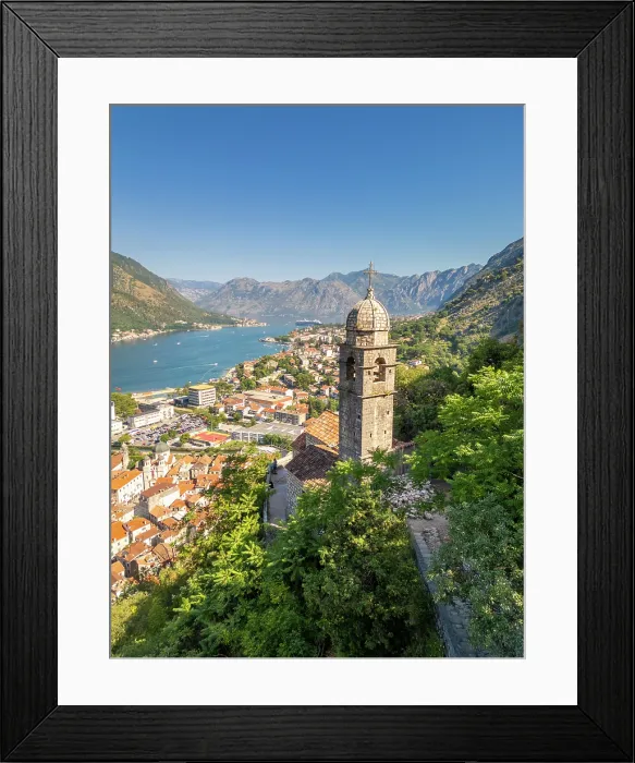 Framed Print : View over Kotor, Kotor Bay, Montenegro Framed Print : View over Kotor, Kotor Bay, Montenegro