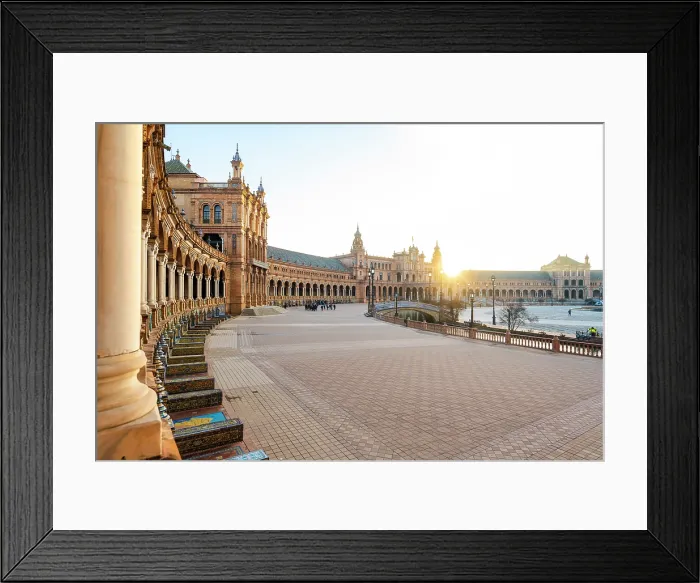 Framed Print : Plaza de Espana, Seville, Andalusia, Spain Framed Print : Plaza de Espana, Seville, Andalusia, Spain