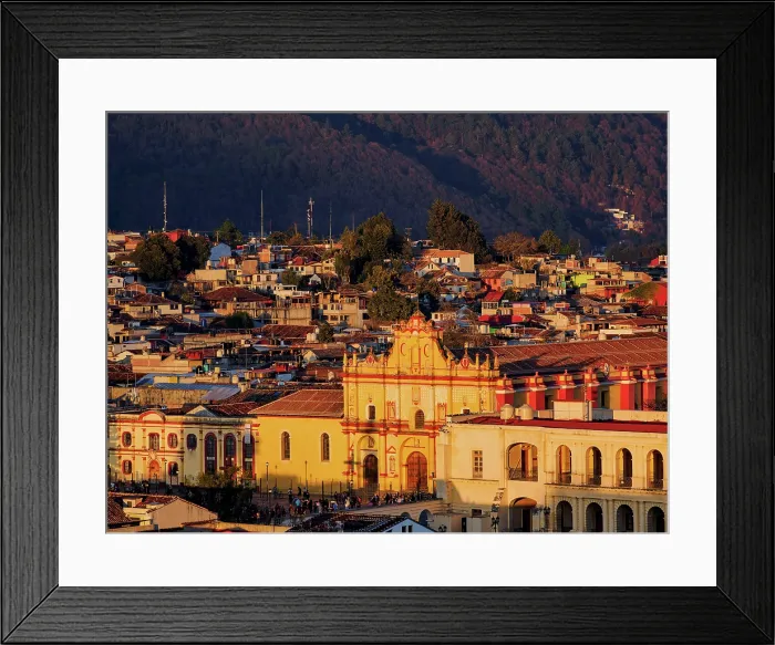 Framed Print : San Cristobal Cathedral at sunset, elevated view, San Cristobal de las Casas, Chiapas State, Mexico Framed Print : San Cristobal Cathedral at sunset, elevated view, San Cristobal de las Casas, Chiapas State, Mexico