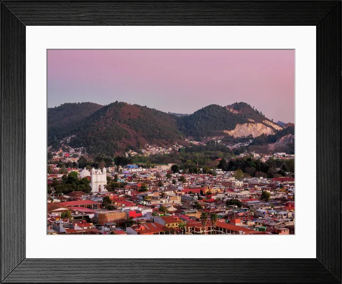 Framed Print : View towards the Santa Lucia Church at dusk, San Cristobal de las Casas, Chiapas State, Mexico Framed Print : View towards the Santa Lucia Church at dusk, San Cristobal de las Casas, Chiapas State, Mexico