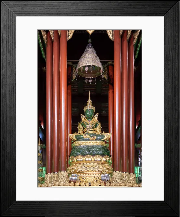 Framed Print : Asia, Thailand, Chiang Rai; Wat Phra Kaew ; replica of the Emerald Buddha - Thailand's national talisman - originally from Chiang Rai Framed Print : Asia, Thailand, Chiang Rai; Wat Phra Kaew ; replica of the Emerald Buddha - Thailand's national talisman - originally from Chiang Rai
