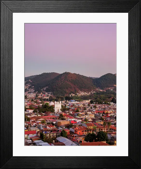 Framed Print : View towards the Santa Lucia Church at dusk, San Cristobal de las Casas, Chiapas State, Mexico Framed Print : View towards the Santa Lucia Church at dusk, San Cristobal de las Casas, Chiapas State, Mexico