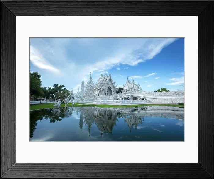Framed Print : Asia, Thailand, Chiang Rai, Pa O Don Chai, Mueang District, , Wat Rong Khun or White Temple, Buddhist temple Framed Print : Asia, Thailand, Chiang Rai, Pa O Don Chai, Mueang District, , Wat Rong Khun or White Temple, Buddhist temple
