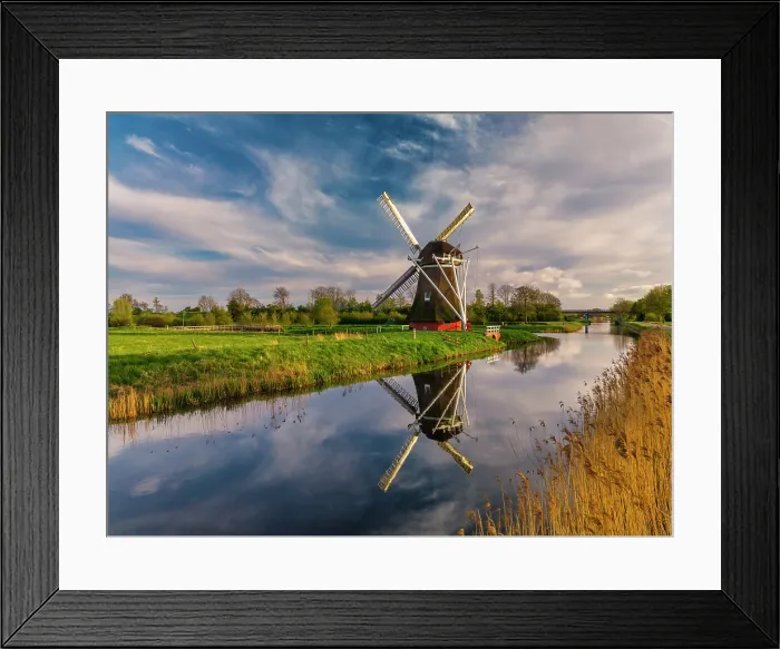 Framed Print : Krimstermolen Mill, Groningen, Holland, Netherlands Framed Print : Krimstermolen Mill, Groningen, Holland, Netherlands