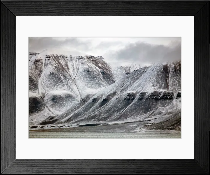 Framed Print : Snow-covered mountains, Svalbard, Norway Framed Print : Snow-covered mountains, Svalbard, Norway